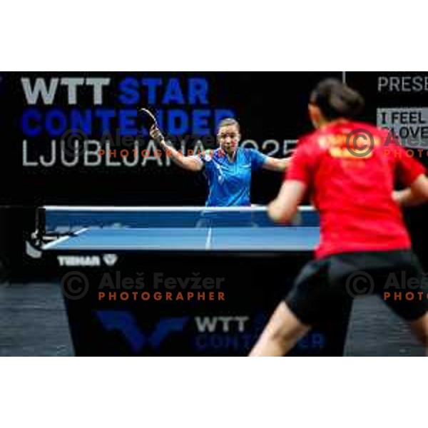 Lara Opeka during WTT Star Contender Ljubljana 2025 in Tivoli Hall Ljubljana, Slovenia on June 19, 2025.
