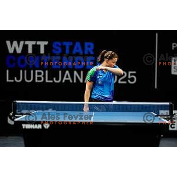Lara Opeka during WTT Star Contender Ljubljana 2025 in Tivoli Hall Ljubljana, Slovenia on June 19, 2025.