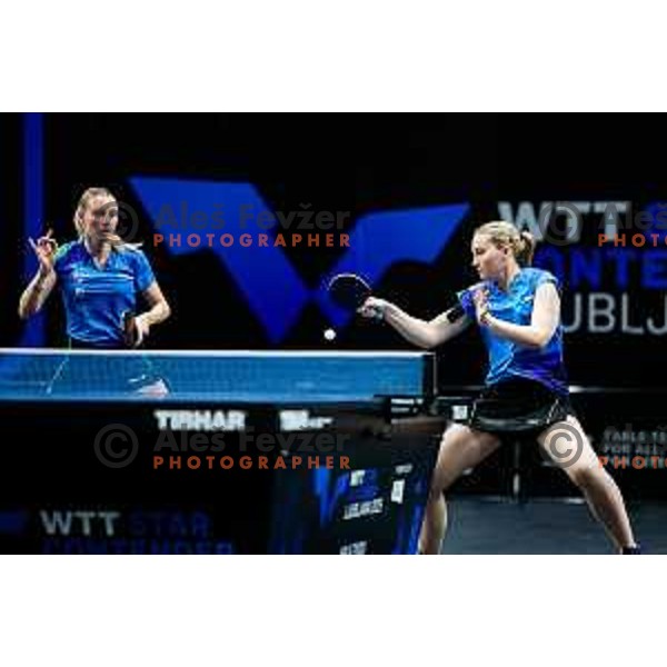 Katarina Strazar during WTT Star Contender Ljubljana 2025 in Tivoli Hall Ljubljana, Slovenia on June 19, 2025.
