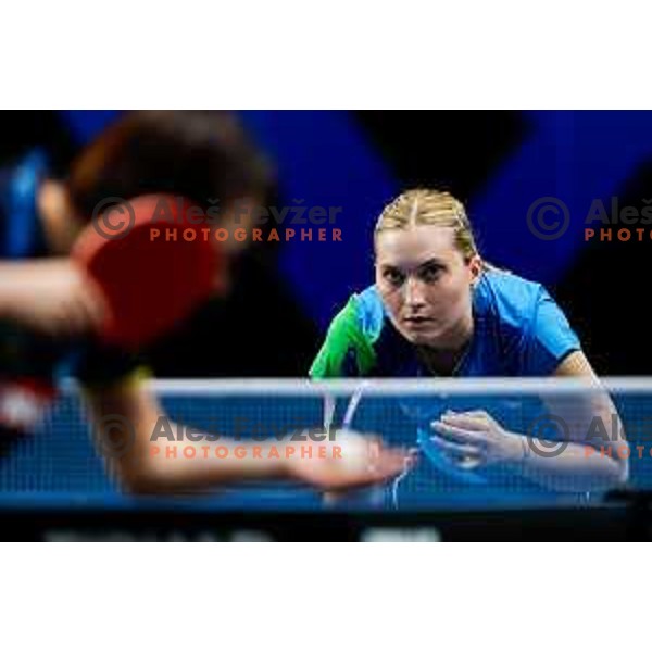 Lea Paulin during WTT Star Contender Ljubljana 2025 in Tivoli Hall Ljubljana, Slovenia on June 19, 2025.