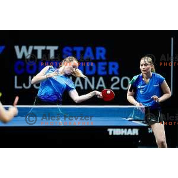 Katarina Strazar during WTT Star Contender Ljubljana 2025 in Tivoli Hall Ljubljana, Slovenia on June 19, 2025.