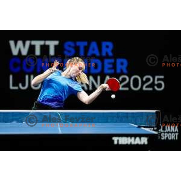 Katarina Strazar during WTT Star Contender Ljubljana 2025 in Tivoli Hall Ljubljana, Slovenia on June 19, 2025.