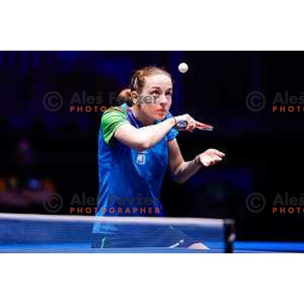 Ana Tofant during WTT Star Contender Ljubljana 2025 in Tivoli Hall Ljubljana, Slovenia on June 19, 2025.