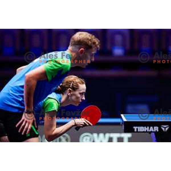 Ana Tofant during WTT Star Contender Ljubljana 2025 in Tivoli Hall Ljubljana, Slovenia on June 19, 2025.