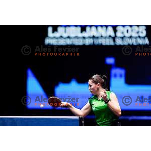 Sara Tokic during WTT Star Contender Ljubljana 2025 in Tivoli Hall Ljubljana, Slovenia on June 19, 2025.