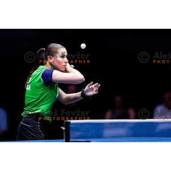 Sara Tokic during WTT Star Contender Ljubljana 2025 in Tivoli Hall Ljubljana, Slovenia on June 19, 2025.