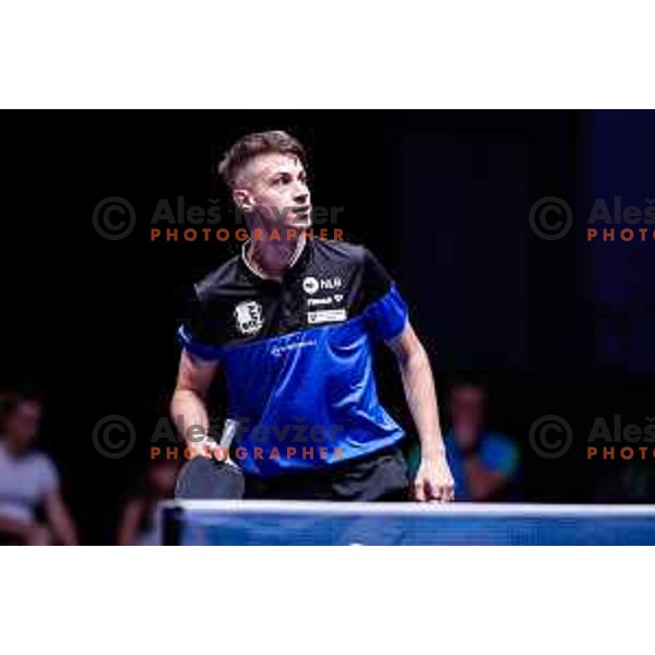 Deni Kozul (SLO) comeptes in round of 16 at WTT Star Contender Ljubljana 2025, Slovenia on June 21, 2025