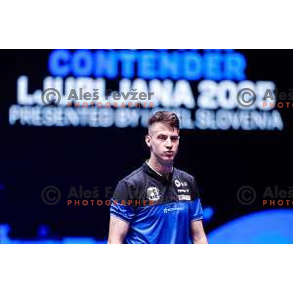 Deni Kozul (SLO) comeptes in round of 16 at WTT Star Contender Ljubljana 2025, Slovenia on June 21, 2025