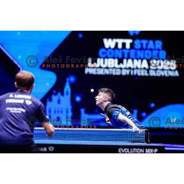 Deni Kozul (SLO) comeptes in round of 16 at WTT Star Contender Ljubljana 2025, Slovenia on June 21, 2025