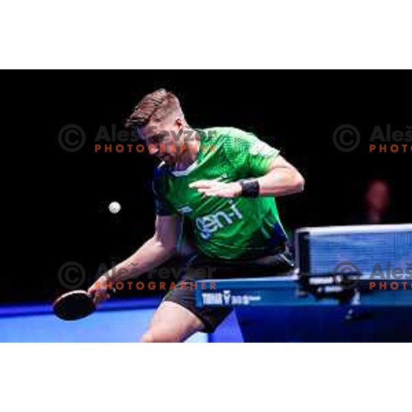 Darko Jorgic (SLO) comeptes in round of 16 at WTT Star Contender Ljubljana 2025, Slovenia on June 21, 2025
