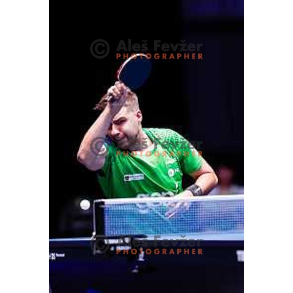 Darko Jorgic (SLO) comeptes in round of 16 at WTT Star Contender Ljubljana 2025, Slovenia on June 21, 2025