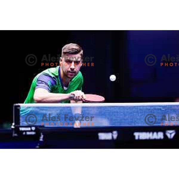 Darko Jorgic (SLO) comeptes in round of 16 at WTT Star Contender Ljubljana 2025, Slovenia on June 21, 2025