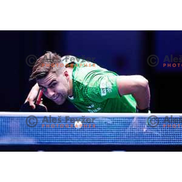 Darko Jorgic (SLO) comeptes in round of 16 at WTT Star Contender Ljubljana 2025, Slovenia on June 21, 2025
