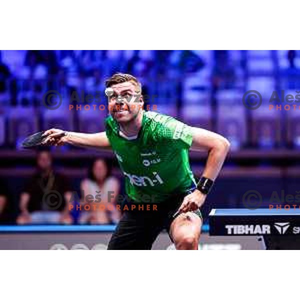 Darko Jorgic (SLO) comeptes in round of 16 at WTT Star Contender Ljubljana 2025, Slovenia on June 21, 2025