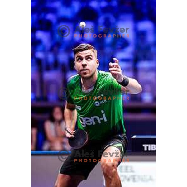 Darko Jorgic (SLO) comeptes in round of 16 at WTT Star Contender Ljubljana 2025, Slovenia on June 21, 2025