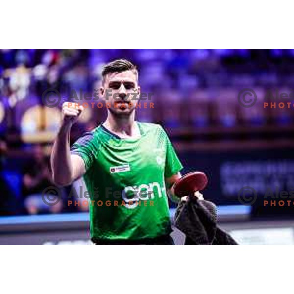 Darko Jorgic (SLO) comeptes in round of 16 at WTT Star Contender Ljubljana 2025, Slovenia on June 21, 2025
