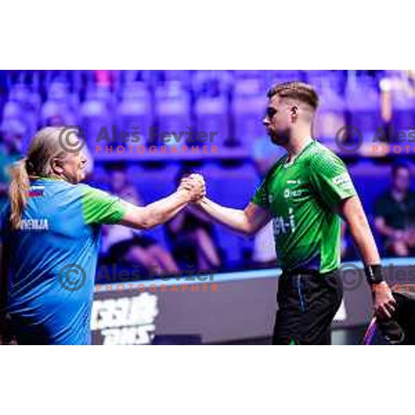 Darko Jorgic (SLO) comeptes in round of 16 at WTT Star Contender Ljubljana 2025, Slovenia on June 21, 2025