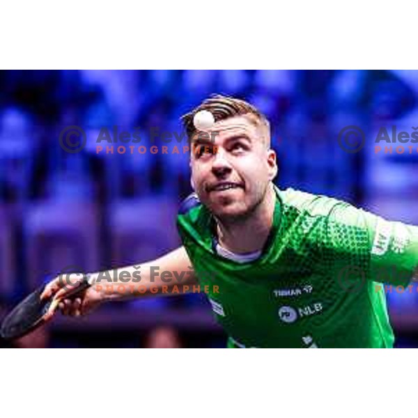 Darko Jorgic (SLO) comeptes in round of 16 at WTT Star Contender Ljubljana 2025, Slovenia on June 21, 2025