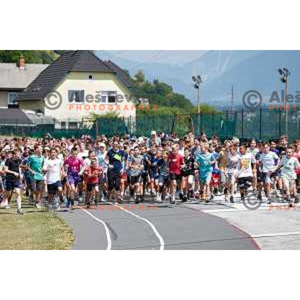 Vesna Fabjan, Olympic bronze medalist in Cross-Country Sprint at Sochi 2014 Olympic Games during Olympic Day at Strazisce primary school in Kranj, Slovenia on June 23, 2025
