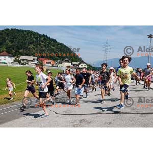 Vesna Fabjan, Olympic bronze medalist in Cross-Country Sprint at Sochi 2014 Olympic Games during Olympic Day at Strazisce primary school in Kranj, Slovenia on June 23, 2025