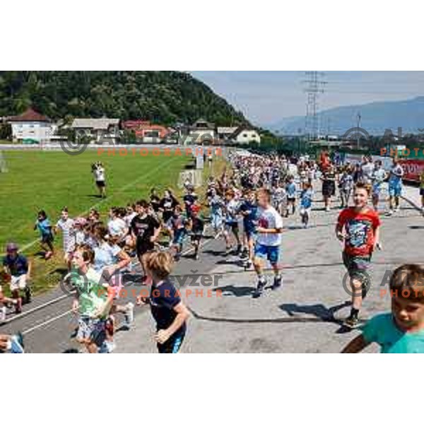Vesna Fabjan, Olympic bronze medalist in Cross-Country Sprint at Sochi 2014 Olympic Games during Olympic Day at Strazisce primary school in Kranj, Slovenia on June 23, 2025