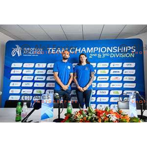 Amel Tuka and Alexandra Emilianov during European Athletics Team Championship 2025 press conference in Atletski stadion Poljane, Maribor, Slovenia on June 23, 2025. Photo: Jure Banfi
