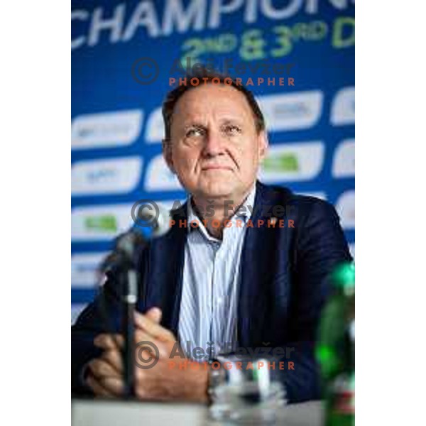Samo Peter Medved, Deputy Mayor of the Municipality of Maribor during European Athletics Team Championship 2025 press conference in Atletski stadion Poljane, Maribor, Slovenia on June 23, 2025. Photo: Jure Banfi
