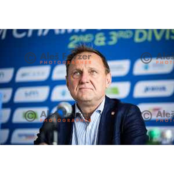 Samo Peter Medved, Deputy Mayor of the Municipality of Maribor during European Athletics Team Championship 2025 press conference in Atletski stadion Poljane, Maribor, Slovenia on June 23, 2025. Photo: Jure Banfi