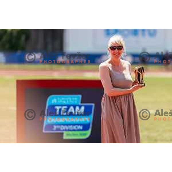 Britta Bilac during announcement of new members of Temple of Sports Heroes (Hram sportnih junakov) at Atletski stadion Poljane, Maribor, Slovenia on June 24, 2025. Photo: Jure Banfi