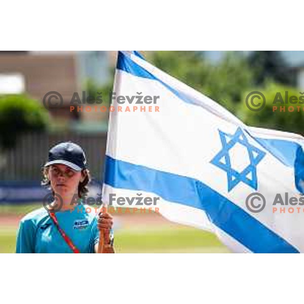 Flag of Israel during opening ceremony of European Athletics Team Championships 2025 at Atletski stadion Poljane, Maribor, Slovenia on June 24, 2025. Photo: Jure Banfi