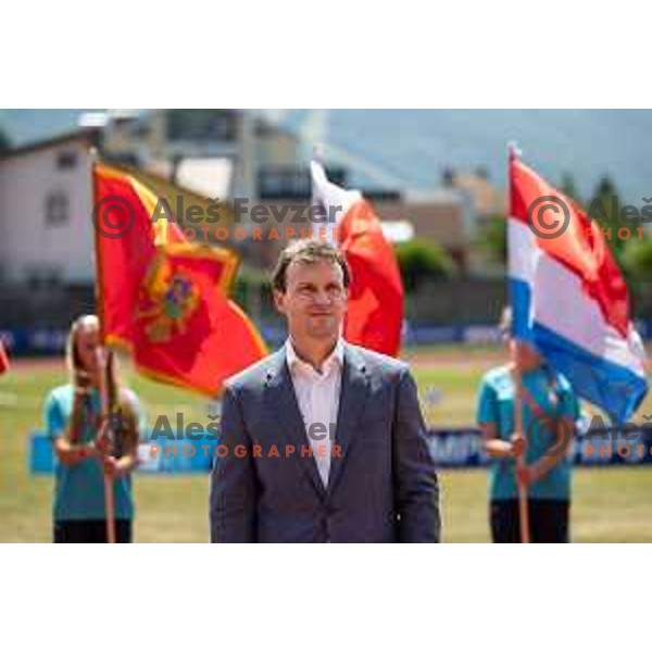 Primoz Fegus, Slovenian Athletic Federation President during opening ceremony of European Athletics Team Championships 2025 at Atletski stadion Poljane, Maribor, Slovenia on June 24, 2025. Photo: Jure Banfi