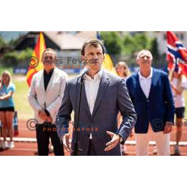 Primoz Fegus, Slovenian Athletic Federation President during opening ceremony of European Athletics Team Championships 2025 at Atletski stadion Poljane, Maribor, Slovenia on June 24, 2025. Photo: Jure Banfi