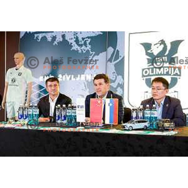 Igor Barisic during the Official presentation of NK Olimpija jerseys for 2025/2026 football season in SRC Stozice, Ljubljana, Slovenia on June 26, 2025