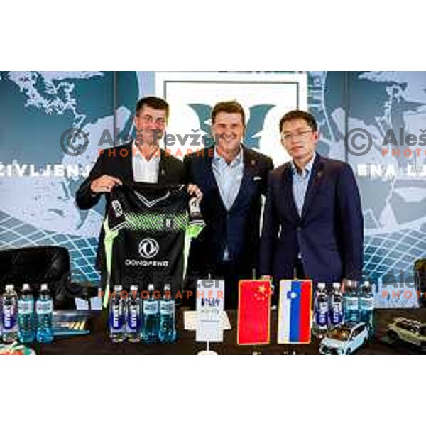 Igor Barisic during the Official presentation of NK Olimpija jerseys for 2025/2026 football season in SRC Stozice, Ljubljana, Slovenia on June 26, 2025