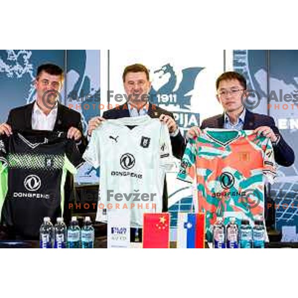 Igor Barisic during the Official presentation of NK Olimpija jerseys for 2025/2026 football season in SRC Stozice, Ljubljana, Slovenia on June 26, 2025