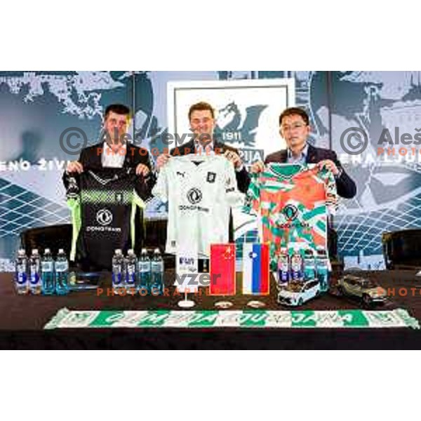 Igor Barisic during the Official presentation of NK Olimpija jerseys for 2025/2026 football season in SRC Stozice, Ljubljana, Slovenia on June 26, 2025