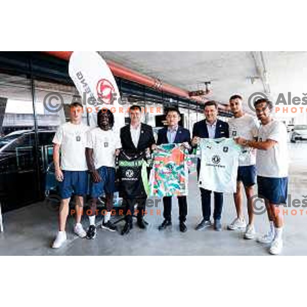 Igor Barisic during the Official presentation of NK Olimpija jerseys for 2025/2026 football season in SRC Stozice, Ljubljana, Slovenia on June 26, 2025