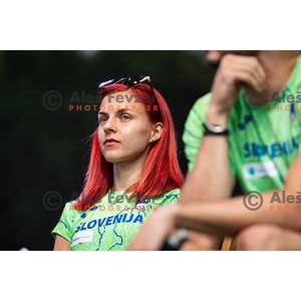 Klara Lukan of Team Slovenia during presentation for European Athletics Team Championships 2025 at Mestni park Maribor, Slovenia on June 26, 2025. Photo: Jure Banfi