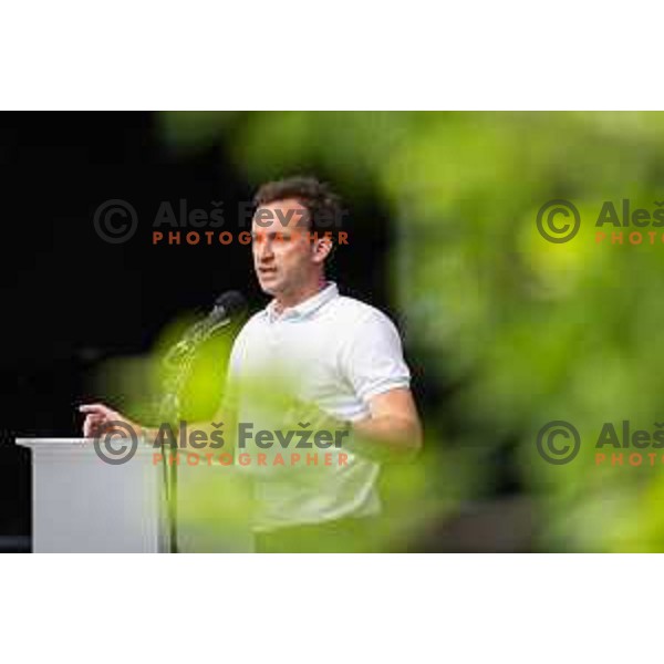 Team Slovenia presentation for European Athletics Team Championships 2025 at Mestni park Maribor, Slovenia on June 26, 2025. Photo: Jure Banfi