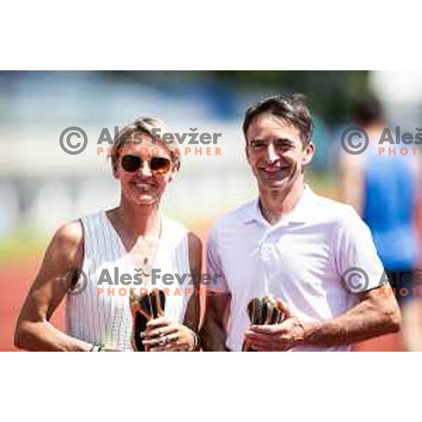 Brigita Bukovec and Franci Petek during Day 1 of European Athletics Team Championship 2025 2nd Division in Stadium Poljane, Maribor, Slovenia on June 28, 2025. Photo: Jure Banfi