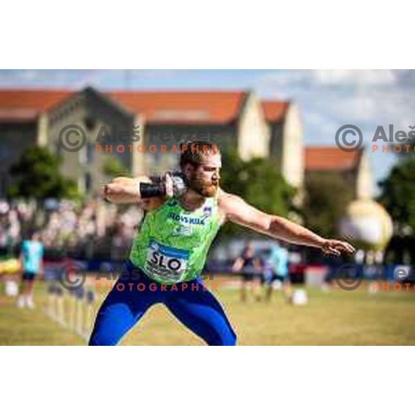 Blaz Zupancic in action during Day 1 of European Athletics Team Championship 2025 2nd Division in Stadium Poljane, Maribor, Slovenia on June 28, 2025. Photo: Jure Banfi