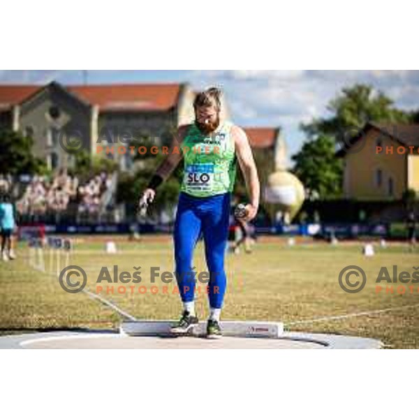Blaz Zupancic in action during Day 1 of European Athletics Team Championship 2025 2nd Division in Stadium Poljane, Maribor, Slovenia on June 28, 2025. Photo: Jure Banfi