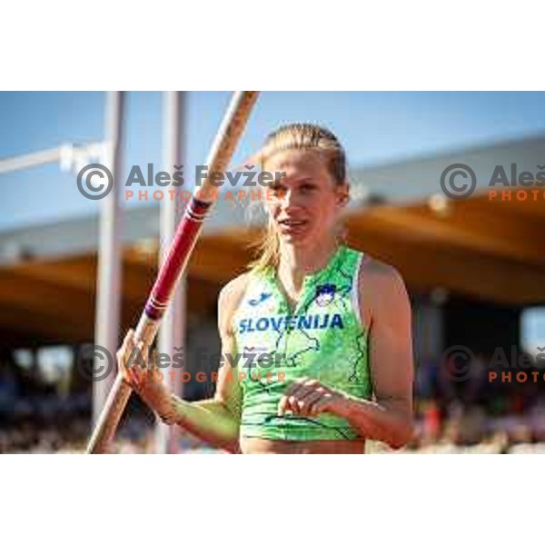 Tina Sutej in action during Day 1 of European Athletics Team Championship 2025 2nd Division in Stadium Poljane, Maribor, Slovenia on June 28, 2025. Photo: Jure Banfi