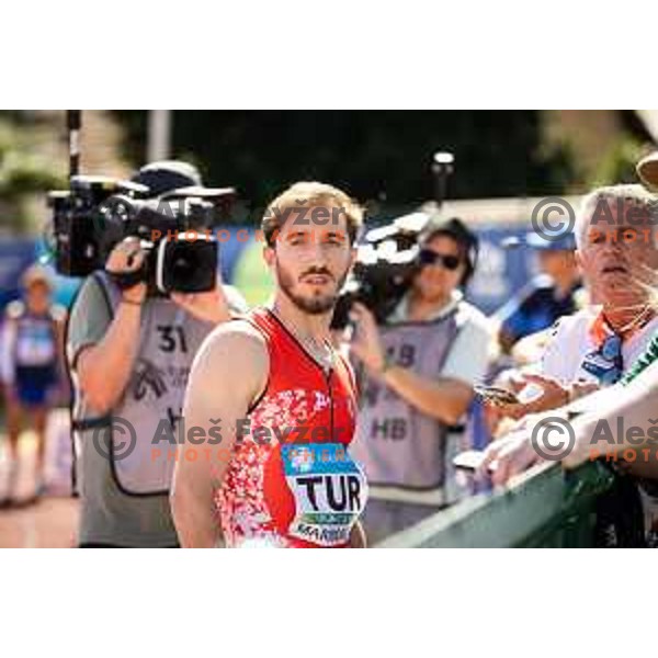 Protestor Berke Akcam during Day 1 of European Athletics Team Championship 2025 2nd Division in Stadium Poljane, Maribor, Slovenia on June 28, 2025. Photo: Jure Banfi