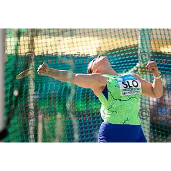 Veronika Domjan in action during Day 1 of European Athletics Team Championship 2025 2nd Division in Stadium Poljane, Maribor, Slovenia on June 28, 2025. Photo: Jure Banfi