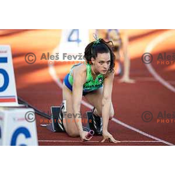 Lucija Potnik in action during Day 1 of European Athletics Team Championship 2025 2nd Division in Stadium Poljane, Maribor, Slovenia on June 28, 2025. Photo: Jure Banfi