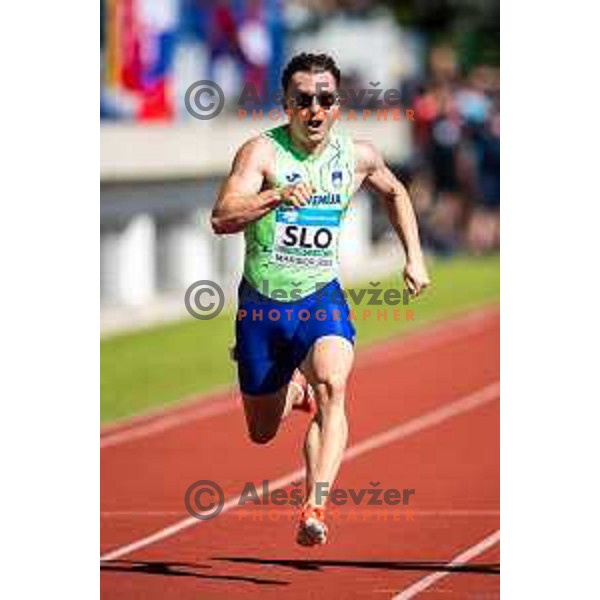 Jernej Gumilar in action during Day 1 of European Athletics Team Championship 2025 2nd Division in Stadium Poljane, Maribor, Slovenia on June 28, 2025. Photo: Jure Banfi