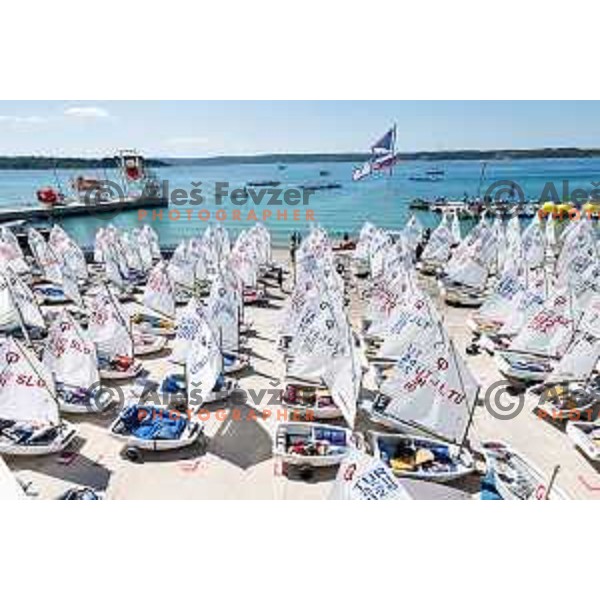 First day of sailing competition at 2025 Optimist World Championship in Portoroz, Slovenia on June 28, 2025