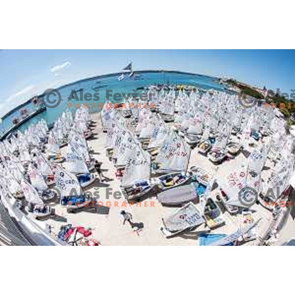 First day of sailing competition at 2025 Optimist World Championship in Portoroz, Slovenia on June 28, 2025