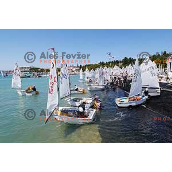 First day of sailing competition at 2025 Optimist World Championship in Portoroz, Slovenia on June 28, 2025